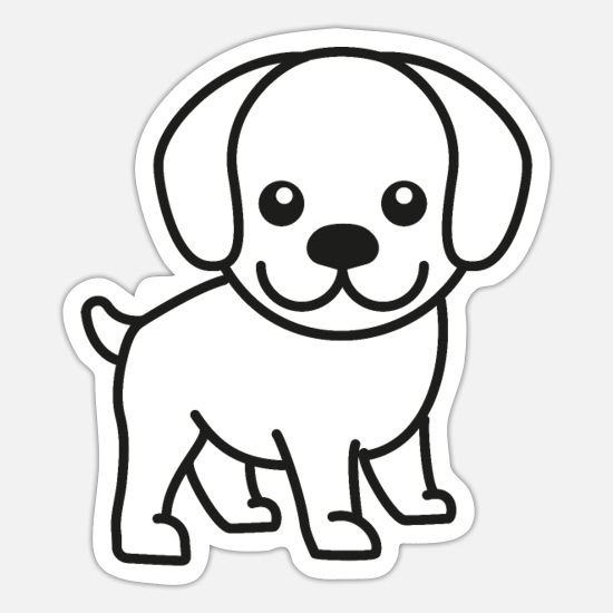 Dog Silhouette' Sticker | Spreadshirt