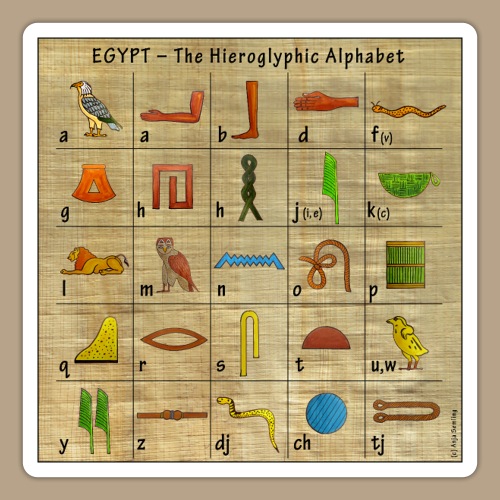 The Hieroglyphic Alphabet - Sticker