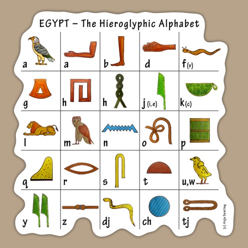 Ägyptisches Alphabet - Sticker