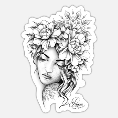 Pegatinas de flores ornamentales | Diseños únicos | Spreadshirt