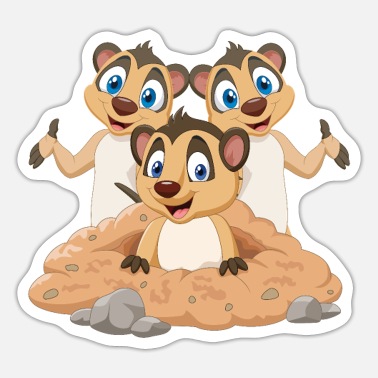 Camisa de niños de dibujos animados suricata' Pegatina | Spreadshirt