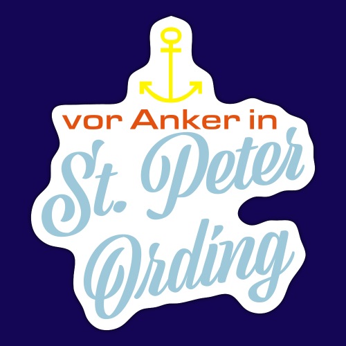 Vor Anker in St. Peter-Ording: maritimes Motiv - Sticker