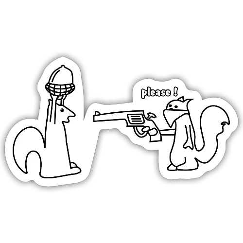 please - Sticker Größe S (10 x 10 cm)