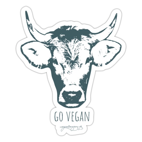 ARON go vegan petrol-grau - Sticker