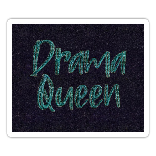 Drama Queen Glitter Face Mask - Sticker