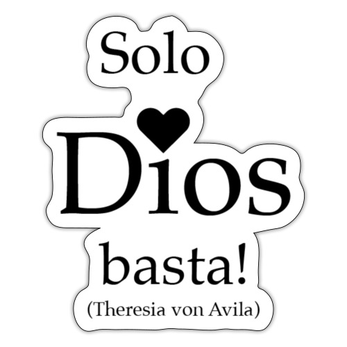 Solo Dios (klein+schwarz) - Sticker