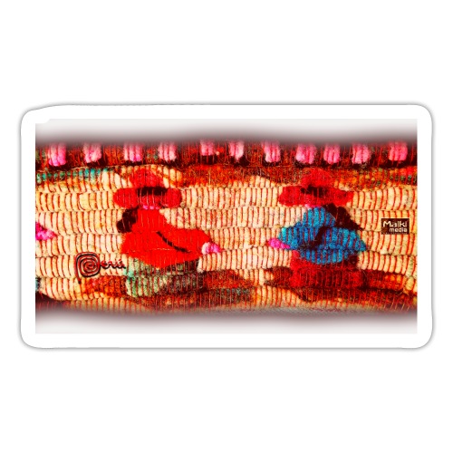 Dos Paisanitas tejiendo telar inka - Sticker