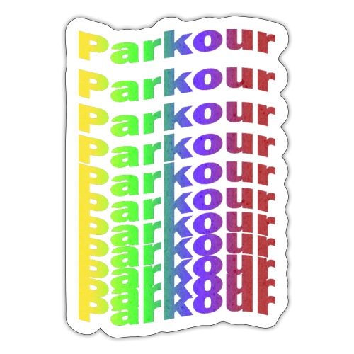 Parkour rainbow - Sticker