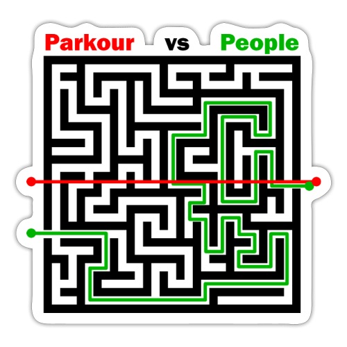 Parkour Maze parkour vs people - Sticker