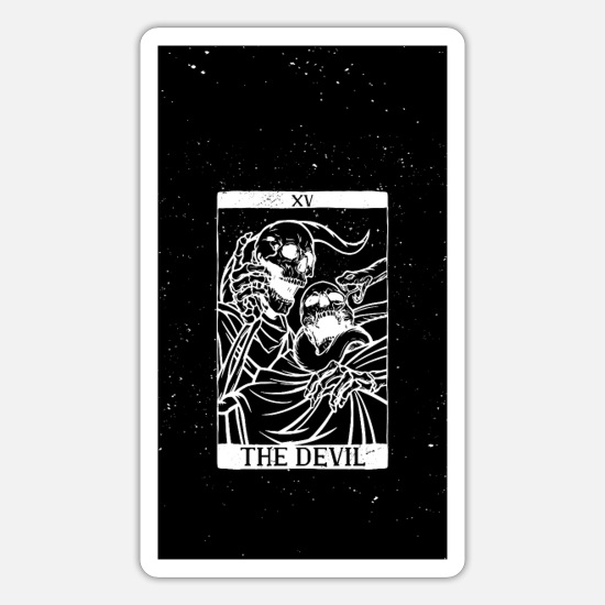 Cordelia effektiv forord Tarotkort djævelens okkulte skeletgrafik' Sticker | Spreadshirt