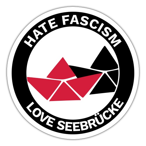 Hate Fascism - Love Seebrücke - Sticker - Sticker