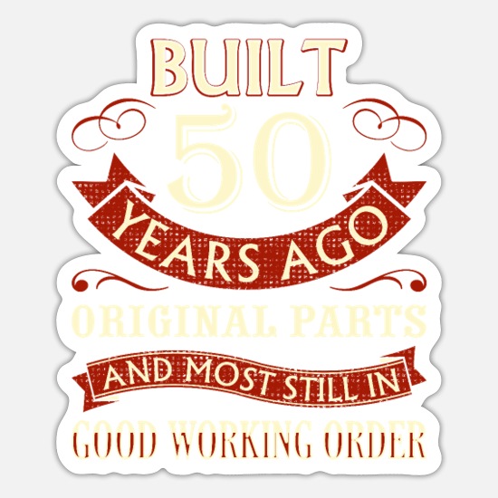 Martelaar tweede winkel Grappige 50e verjaardag Man vrouw Fun Vintage 50 jaar' Sticker | Spreadshirt