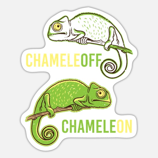 Chameleoff Chameleon Joke Lizard - Funny Animals' Sticker | Spreadshirt