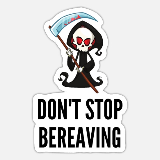 Grim reaper funny cartoon' Sticker | Spreadshirt