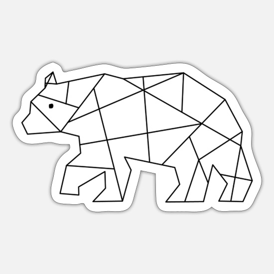 Geometric bear polygon wild animal' Sticker | Spreadshirt