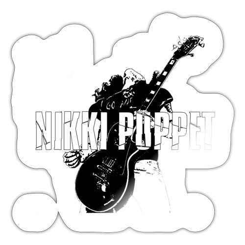 NP gitarrist Logo weiss - Sticker