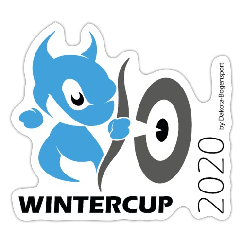Wintercup 2020 schwarze Schrift - Sticker