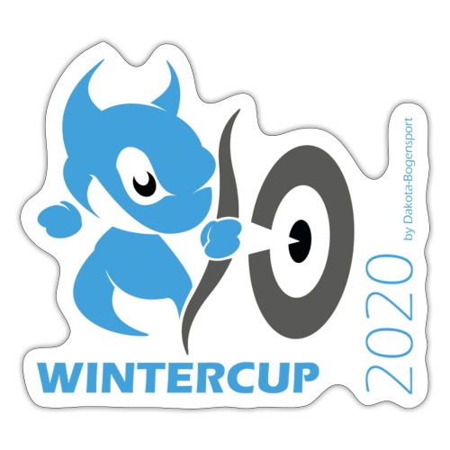Wintercup 2020 blaue Schrift - Sticker