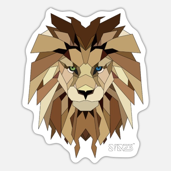 Geometric Lion' Sticker | Spreadshirt
