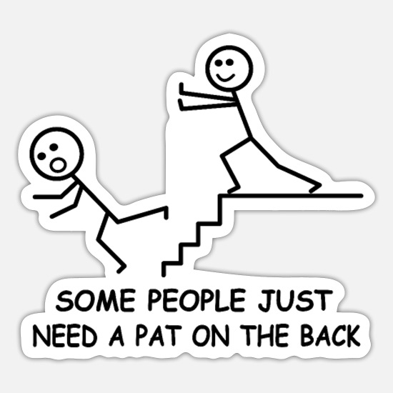 Funny stick figure line drawing meme sayings' Sticker | Spreadshirt
