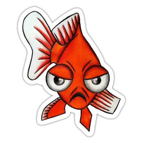 Angry Fish - Autocollant