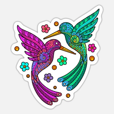 Pegatinas de dibujo colibrí | Diseños únicos | Spreadshirt