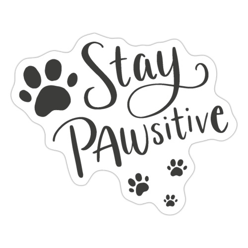Stay Pawsitive - Klistermärke