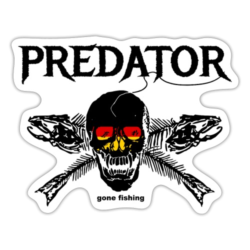 predator fishing / gone fishing - Sticker