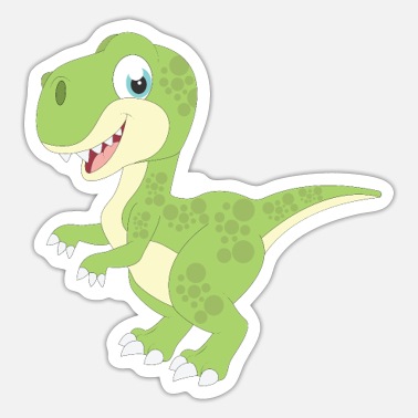 Cartoon dino dinosaur kids T-Rex' Sticker | Spreadshirt