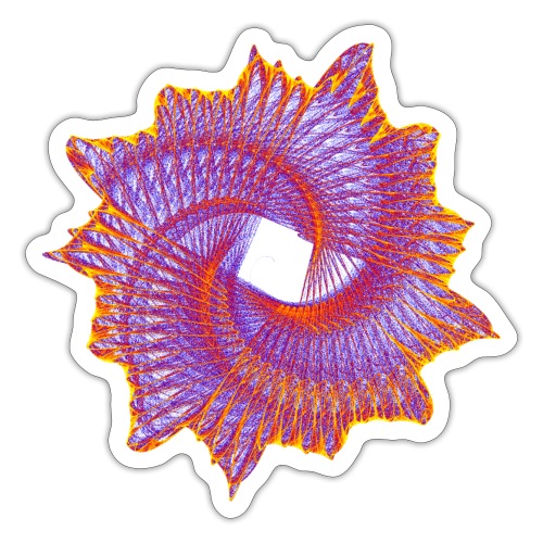 Spiral-Fächer Ammonit Urzeittier Fossil 11912bry - Sticker