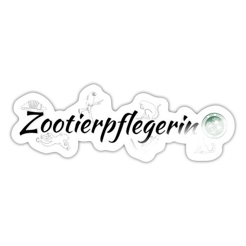 Zootierpflegerin, Logo - Sticker