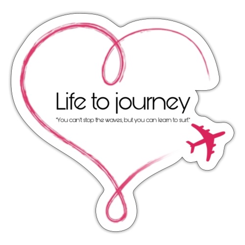 Life to journey heart black - by Life to journey - Sticker