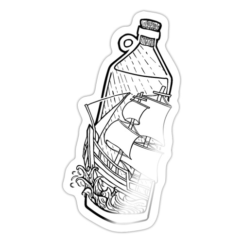 Ship in a bottle BoW - Sticker