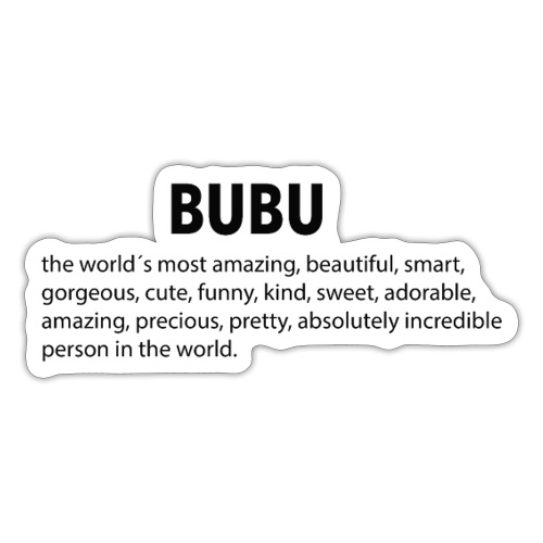 BUBU Definition - Sticker