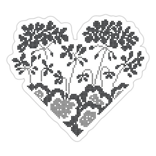 Serdce (Heart) 2B BoW - Sticker