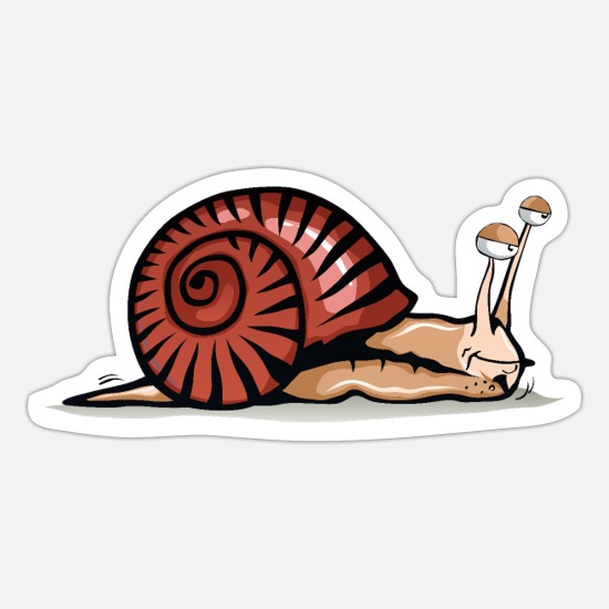 snail drawing fatigue shadow' Sticker | Spreadshirt