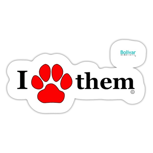 I love dogs - Sticker