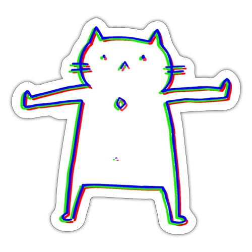 Performing Cat RGB - Sticker