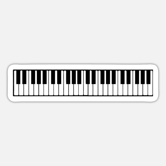 stijfheid Assert Aannames, aannames. Raad eens toetsenbord piano toetsenbord' Sticker | Spreadshirt