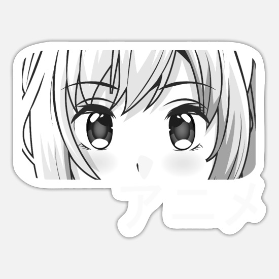 Anime Face Girl Japan Manga Comic Idea' Sticker | Spreadshirt