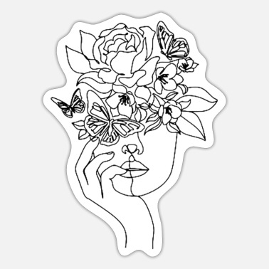 Flower In Hair Stickers | Unique Designs | Spreadshirt