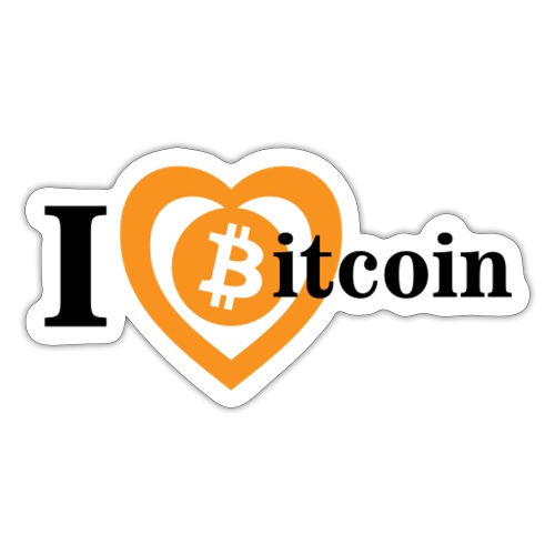 I love bitcoin big - Klistermärke