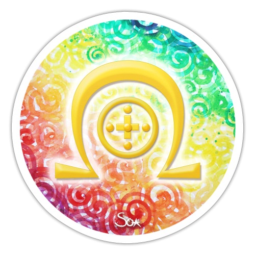 Regenbogen-Dimensionssymbol Heilung - Sonja Ariel - Sticker