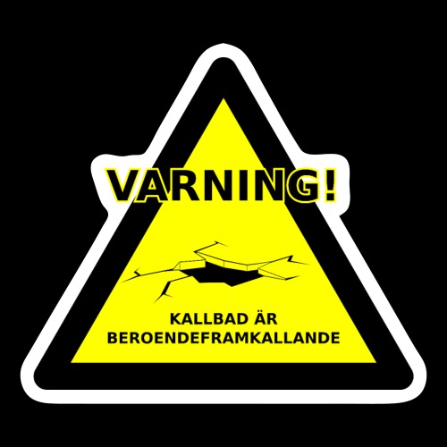 Varning Kallbad - Klistermärke