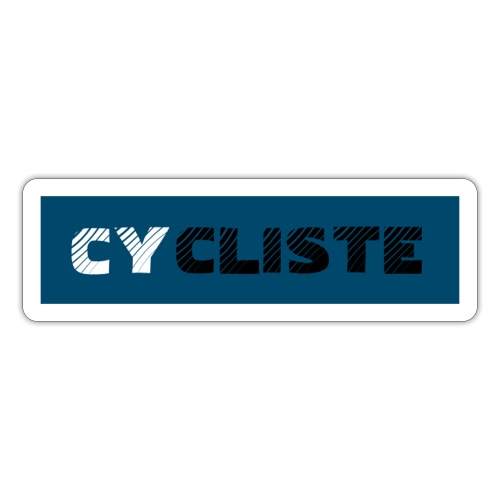 Cycliste bi couleur (motif texte cycliste) - Autocollant