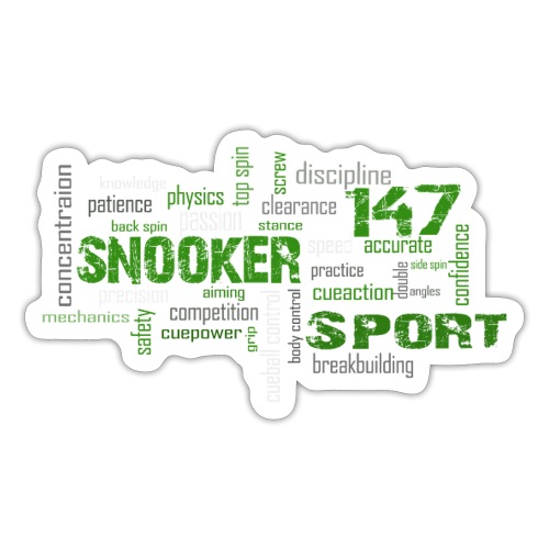 snooker word cloud - Sticker
