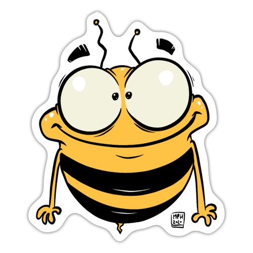 Biene fröhlich - Sticker