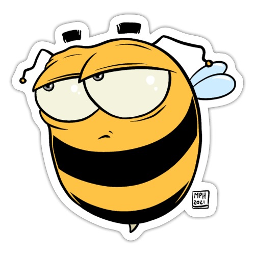 Zmęczona pszczółka - Naklejka