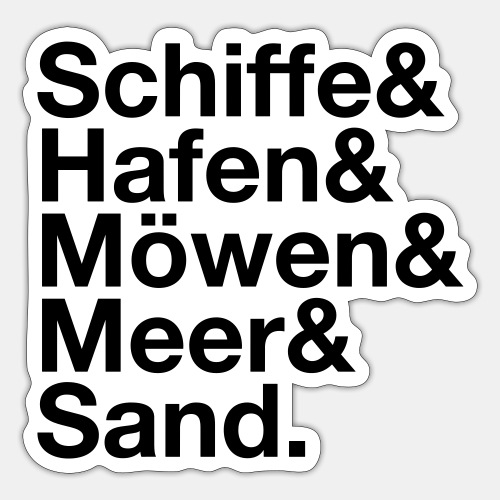 Schiffe&Hafen&Möwen&Meer&Sand. - Sticker