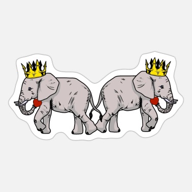 Fantasy Elephant King Royal Majesty Heart' Sticker | Spreadshirt